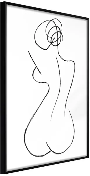 ARTGEIST Plakat med ramme - Hourglass Gull med passepartout 20x30