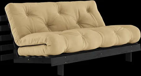 Karup Design Roots Sovesofa Med Roots Madrass 160x200 Wheat Beige/Sortlakkert