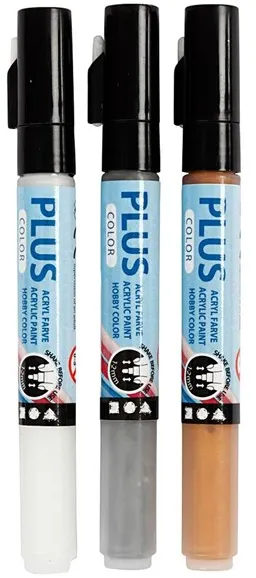 Creativ Company Plus Color Paints - Gull Sølv Off-white