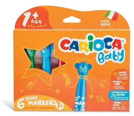 Carioca - Marker m/babyhåndtak (6 stk) (809409)