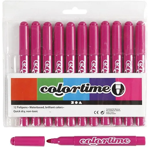 Creativ Company Pink Jumbo-penner 12 stk.