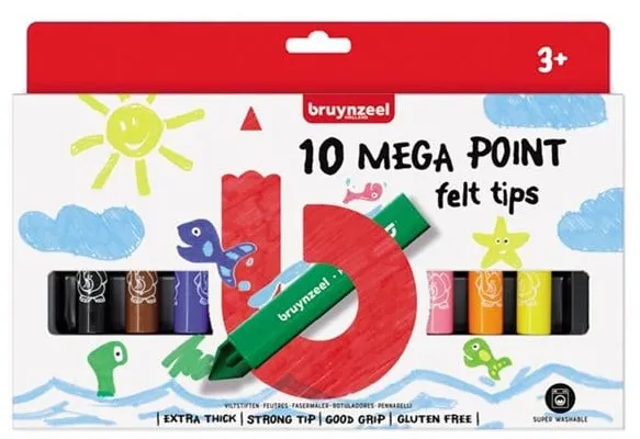Bruynzeel Kids Mega Tusjer 10 stk.